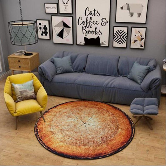 3D Floor  Ring Round Carpet For Living Room Bedroom